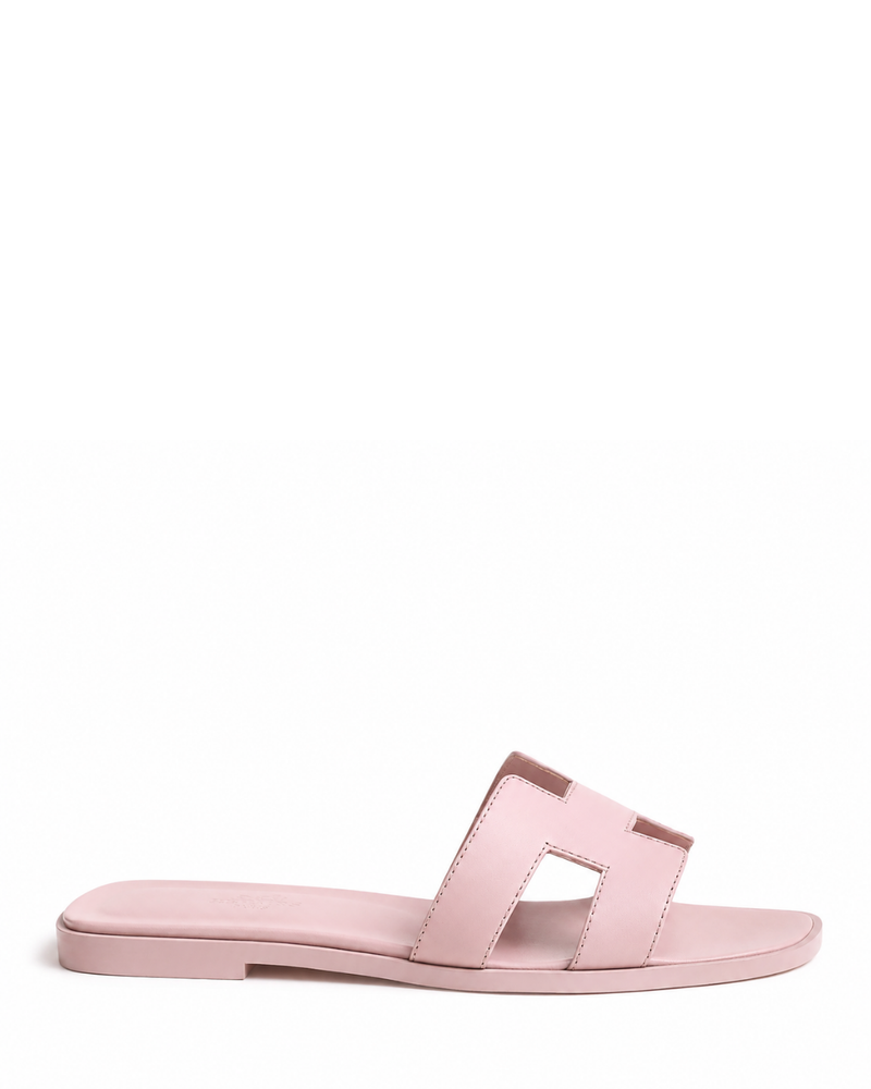 Oran Leather Slippers – Cabaret Pink