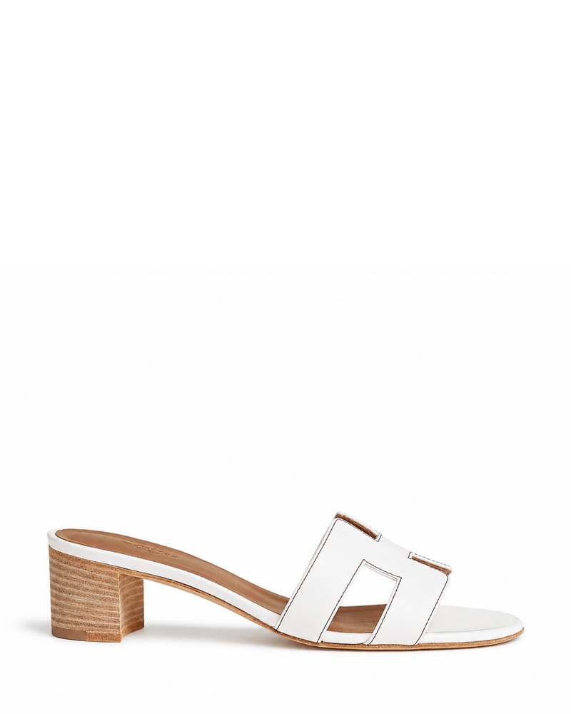Oasis Leather Slippers – White