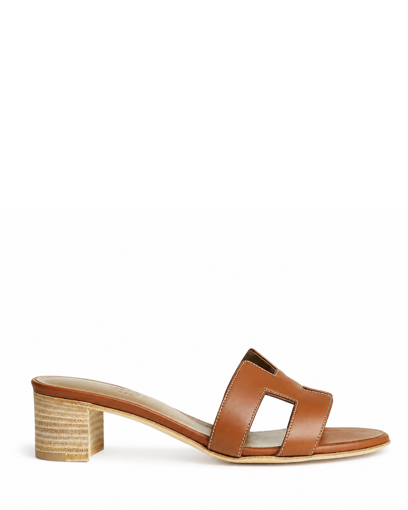 Oasis Leather Slippers – Tan