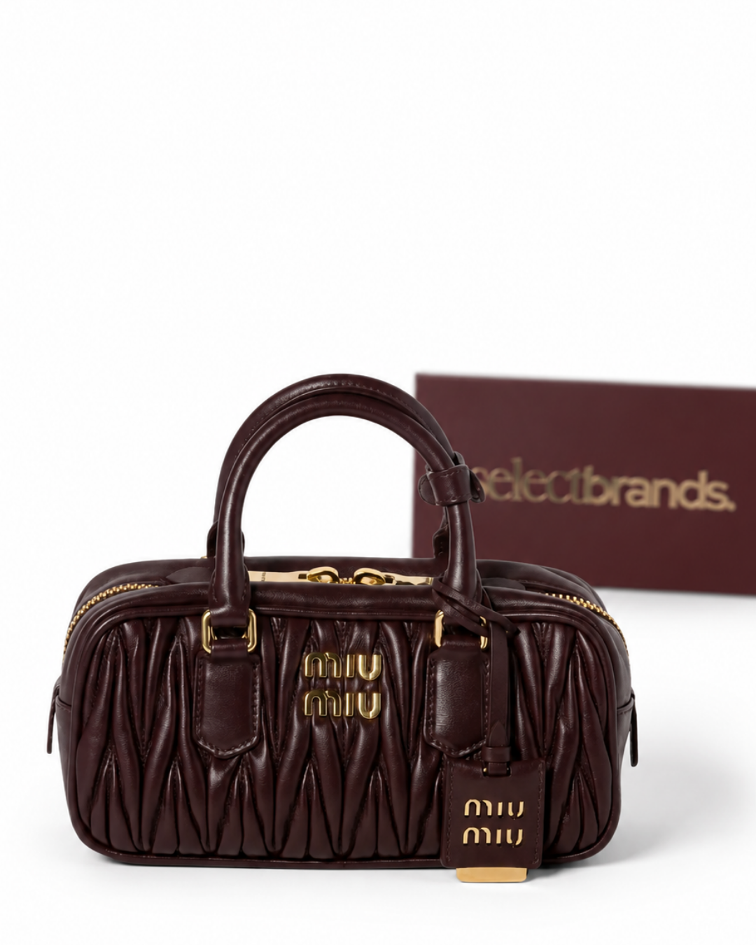 Arcadie Quilted Leather Tote Bag – Dark Brown