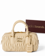 Arcadie Quilted Leather Tote Bag – Ecru