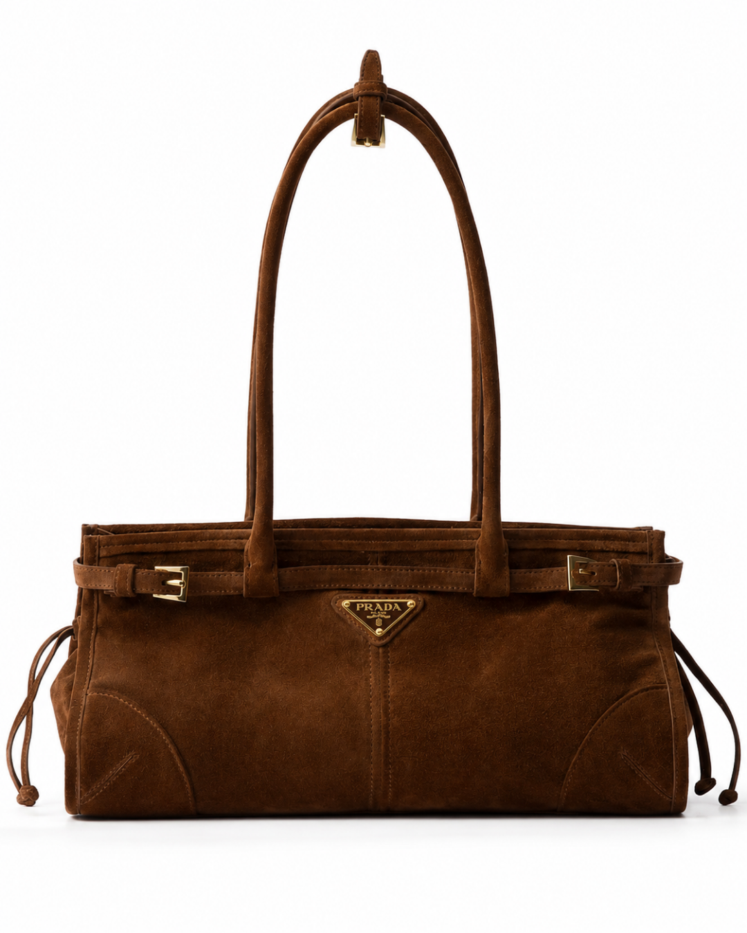 Bonnie Medium Suede Leather Bag – Brown