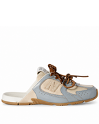 Deco Closed-Toe Cowhide Leather Slippers