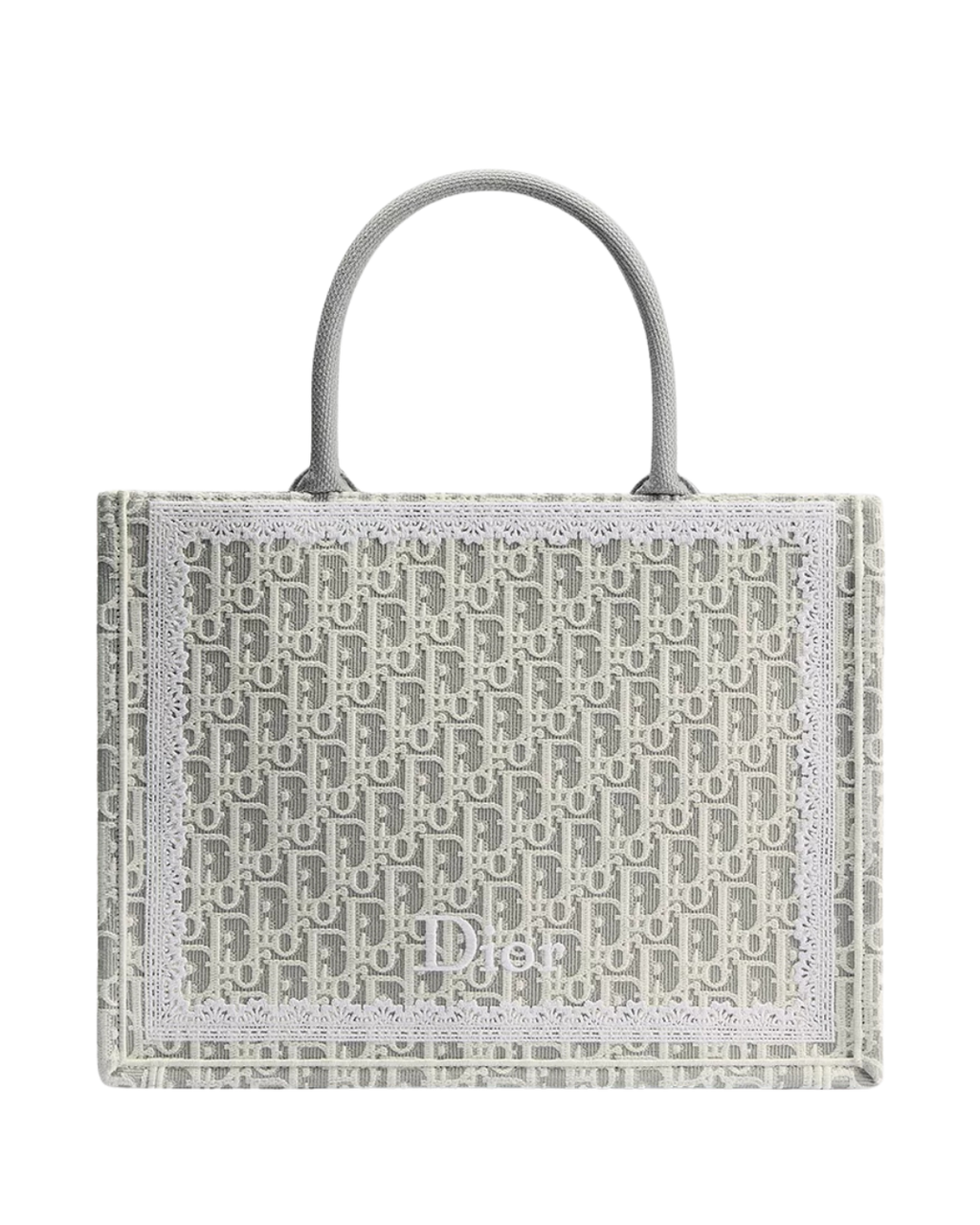 Book Tote Bag — Medium Latte and Gray