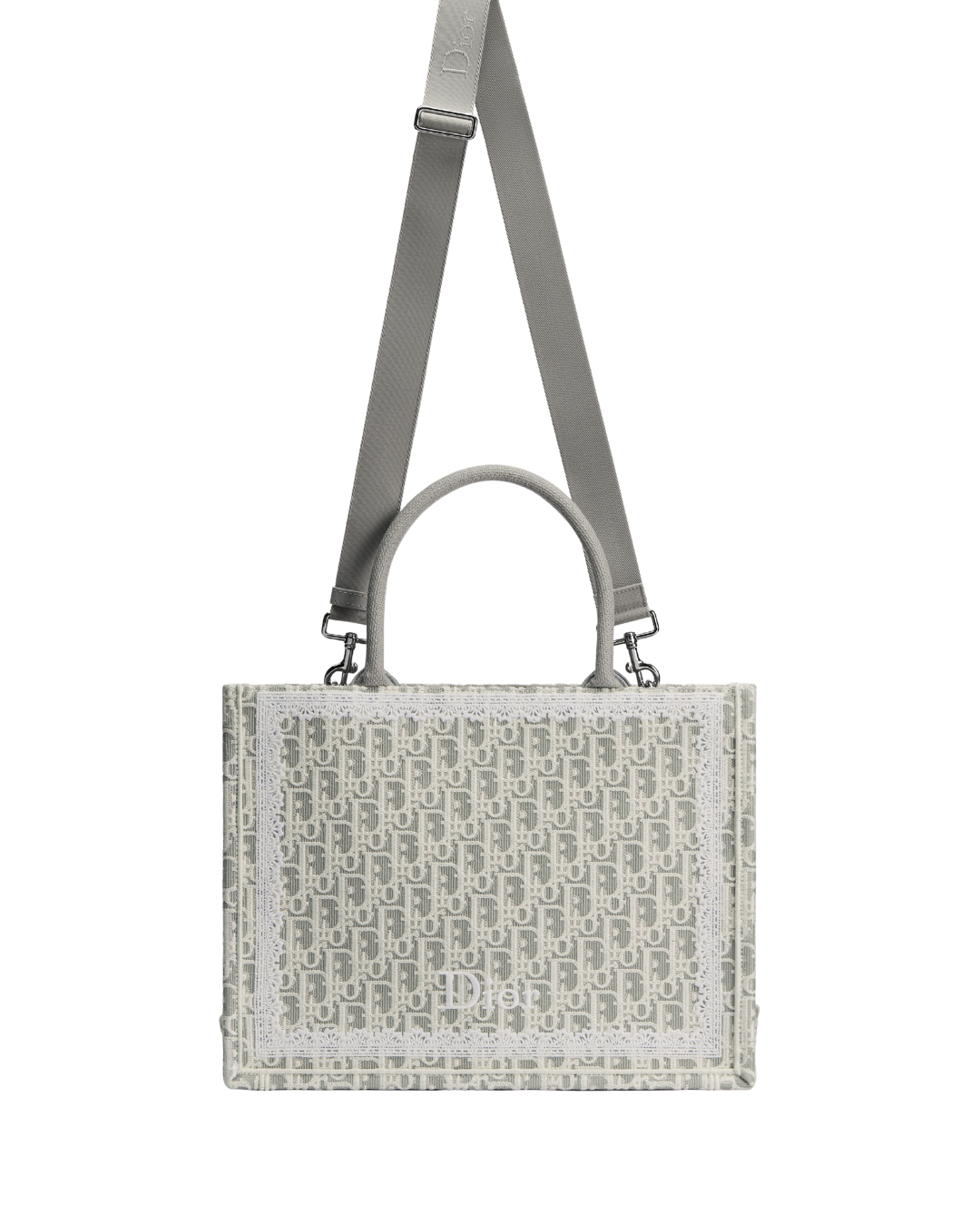 Book Tote Bag — Medium Latte and Gray