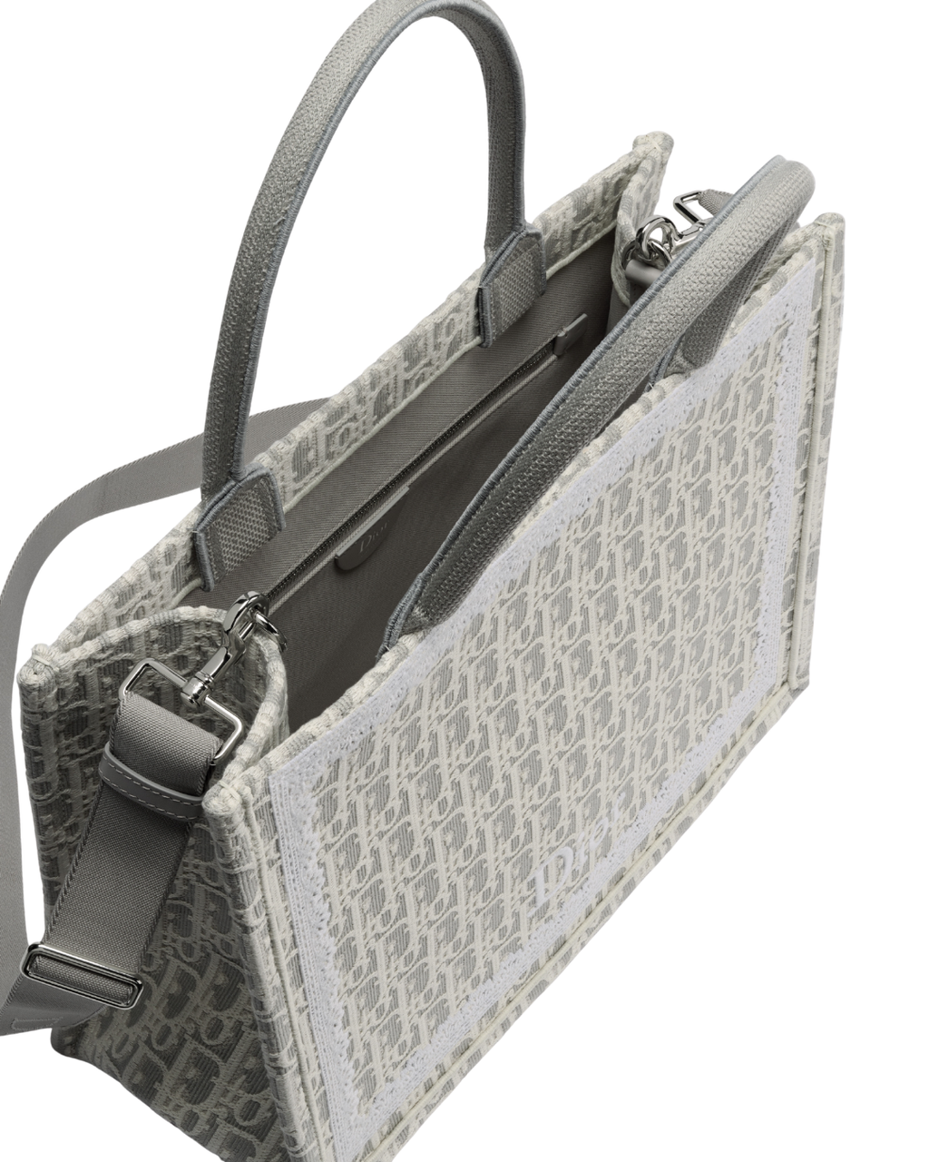 Book Tote Bag — Medium Latte and Gray