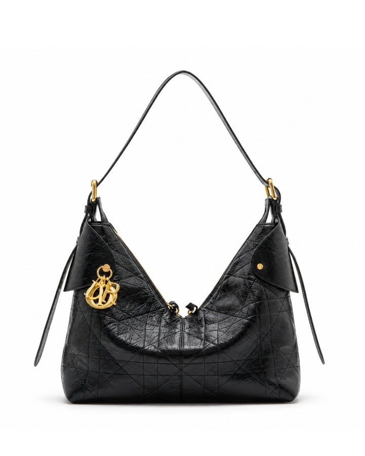 Crinkled Calfskin Macrocannage Large Voyage Bag