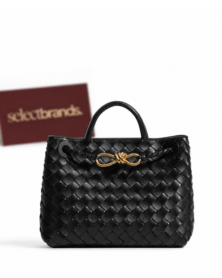 Small Andiamo Leather Top Handle Bag