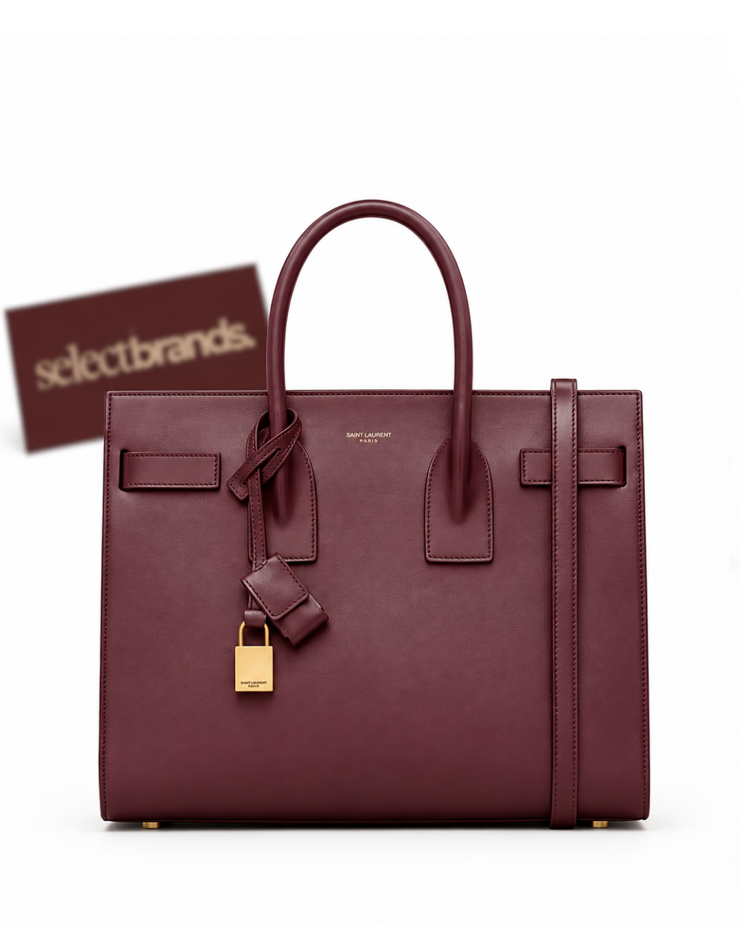 Sac de Jour Smooth Leather Small Bag  – Rouge Cabernet