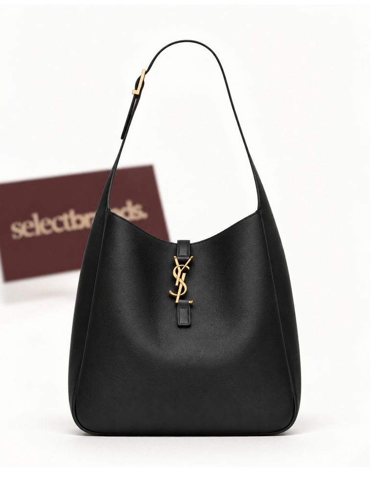 Le 5 à 7 Grained Leather Large Bucket Bag