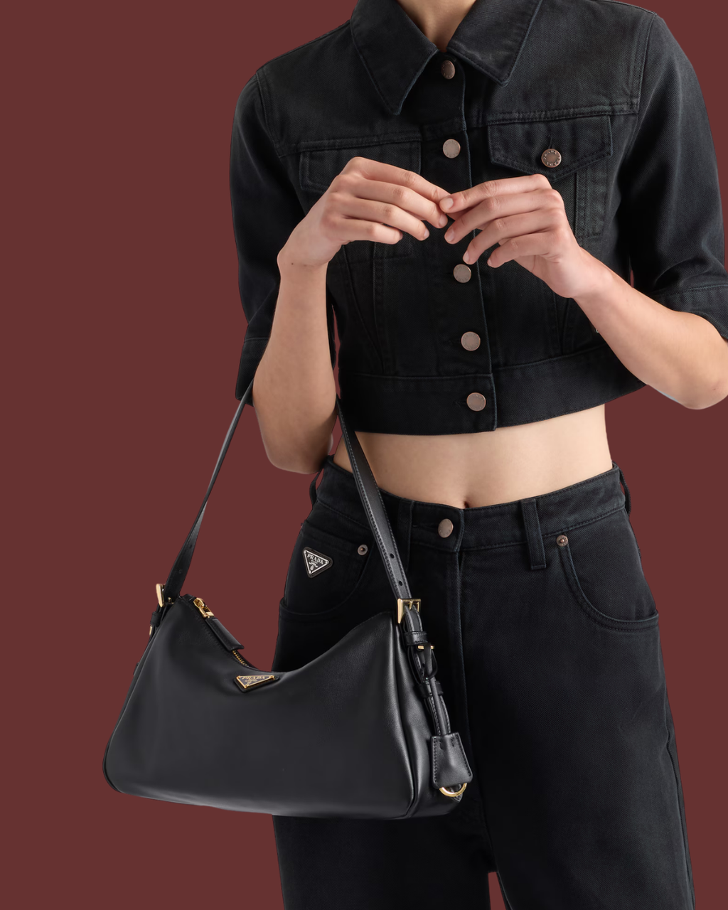 Aimée Medium Leather Shoulder Bag