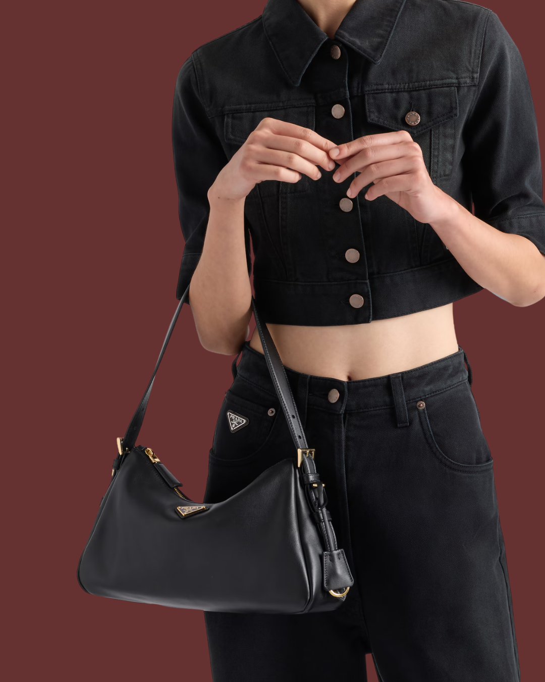 Aimée Medium Leather Shoulder Bag