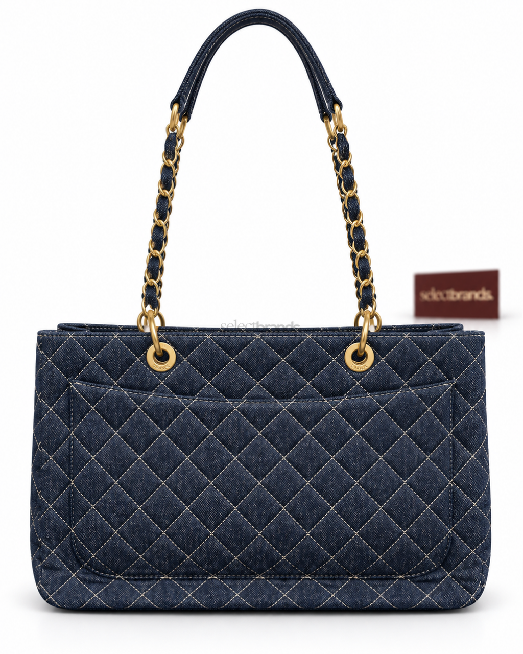 CC'21 Denim Chain Tote Bag