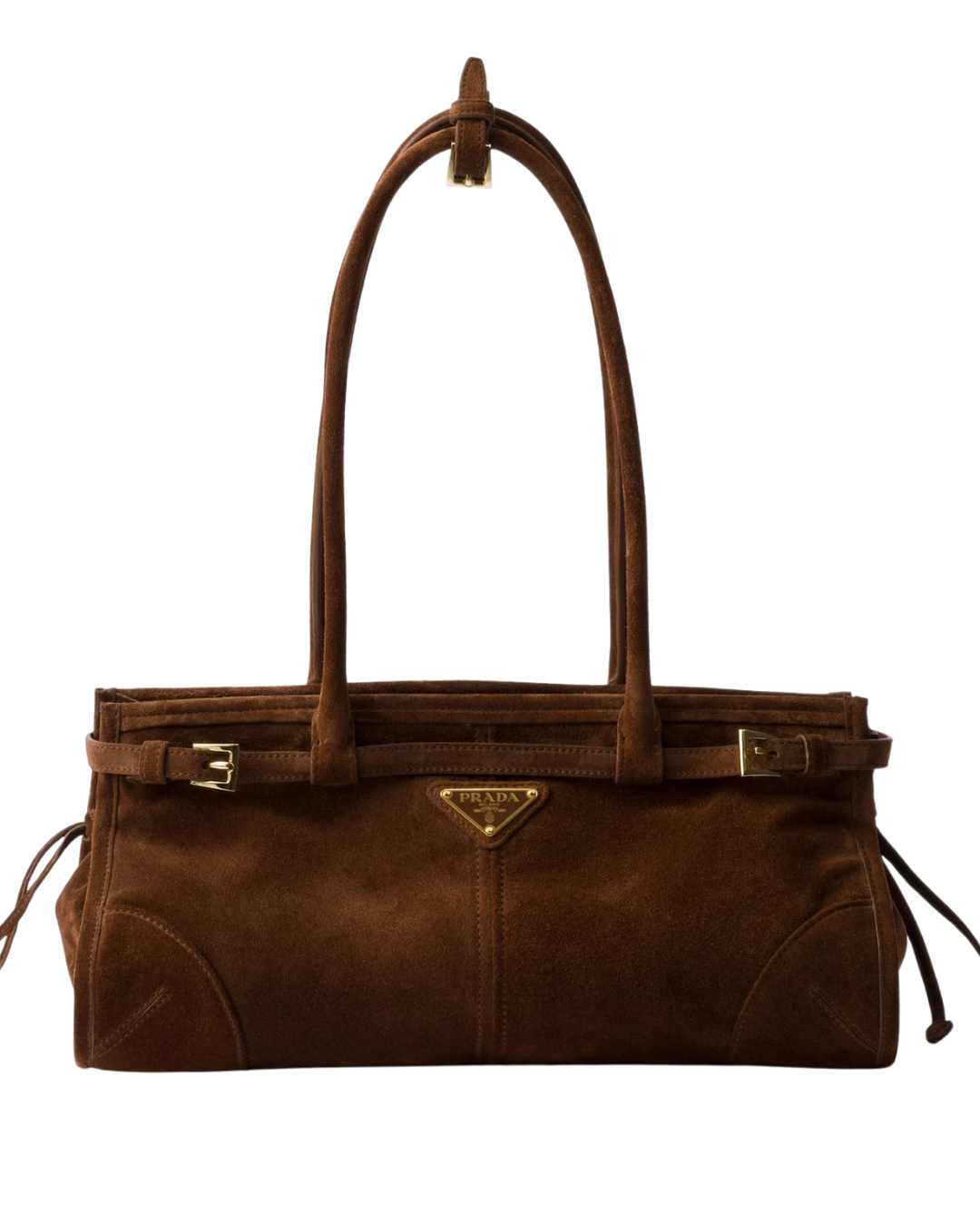 Bonnie Medium Suede Leather Bag – Brown