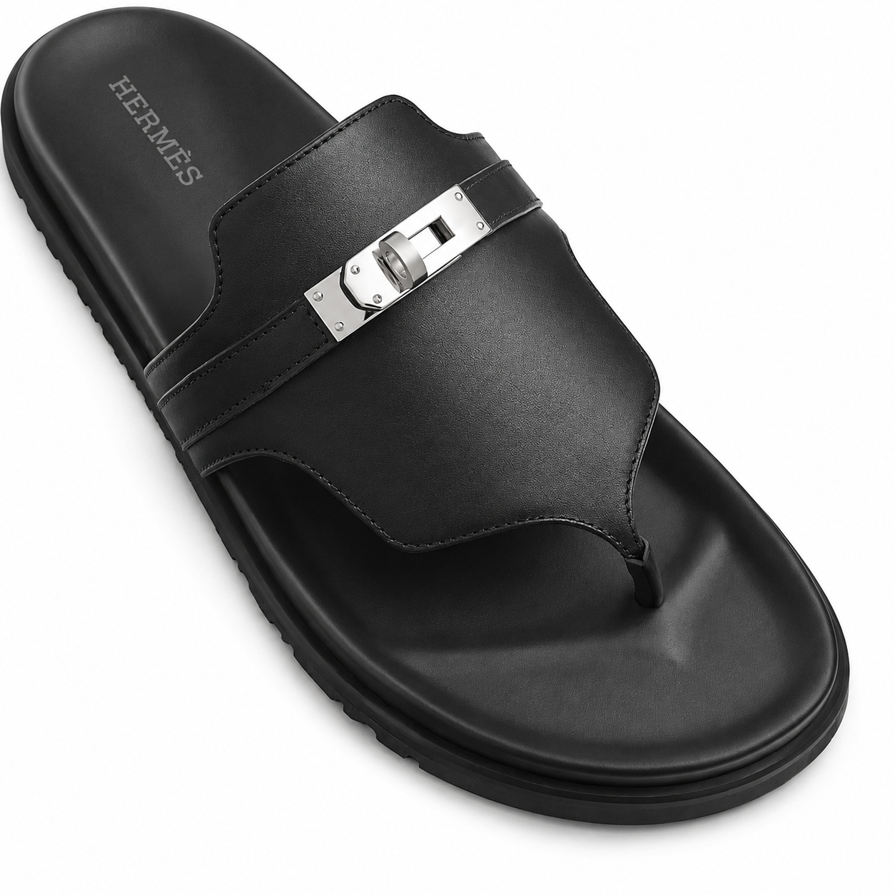 Empire Leather Slippers – Black