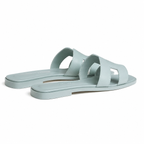 Oran Leather Slippers – Glacier Blue