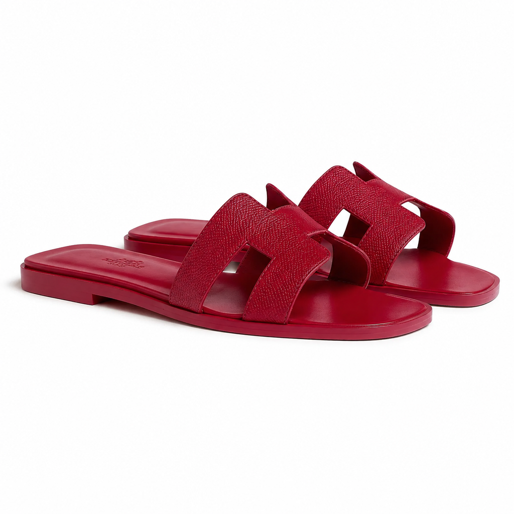 Oran Leather Slippers – Raspberry Pink
