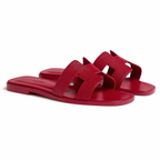 Oran Leather Slippers – Raspberry Pink