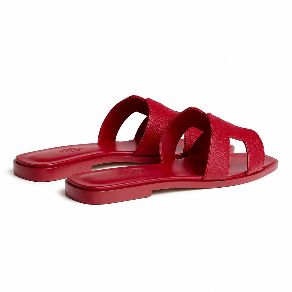 Oran Leather Slippers – Raspberry Pink