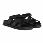 Chypre Leather Slippers – Black