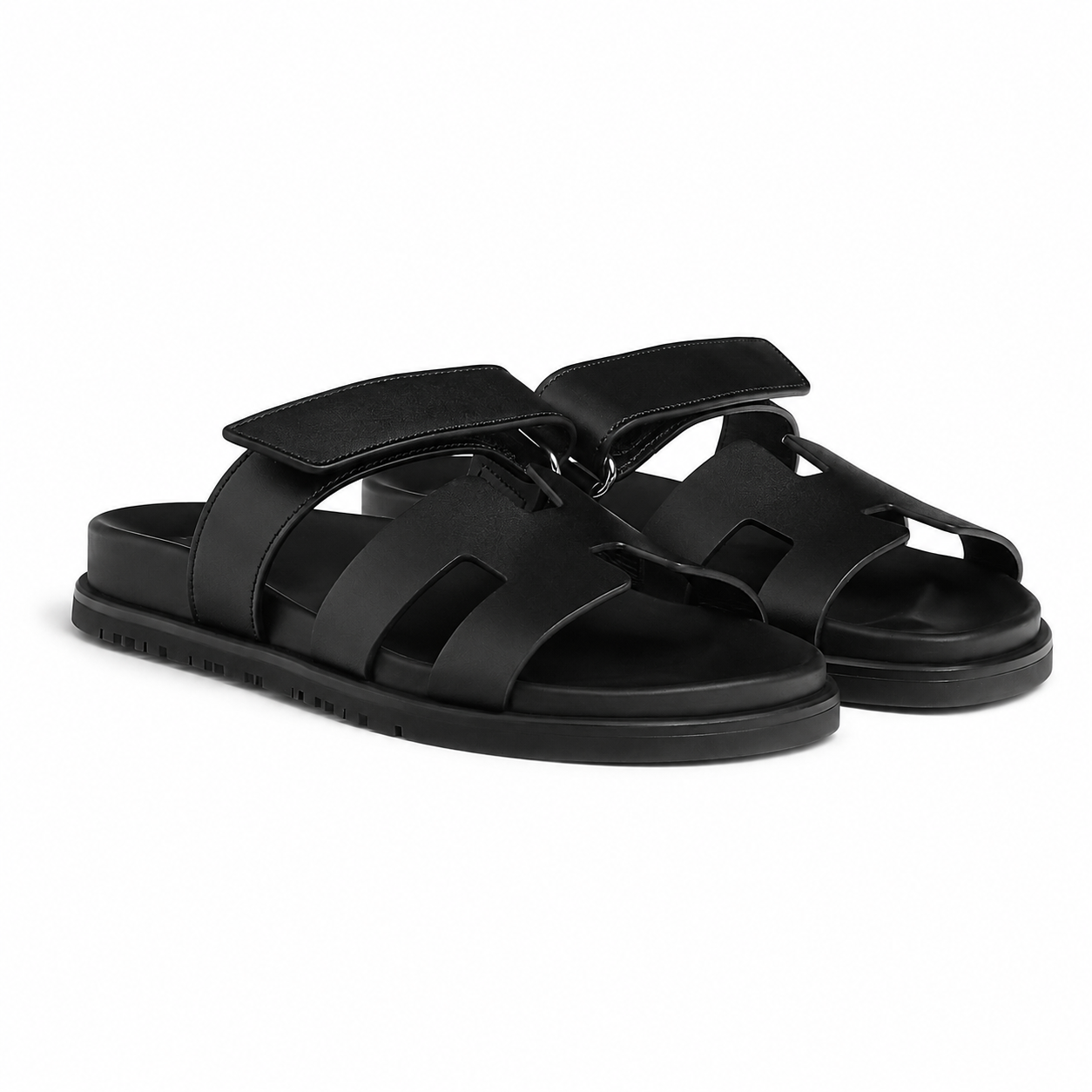 Chypre Leather Slippers – Black