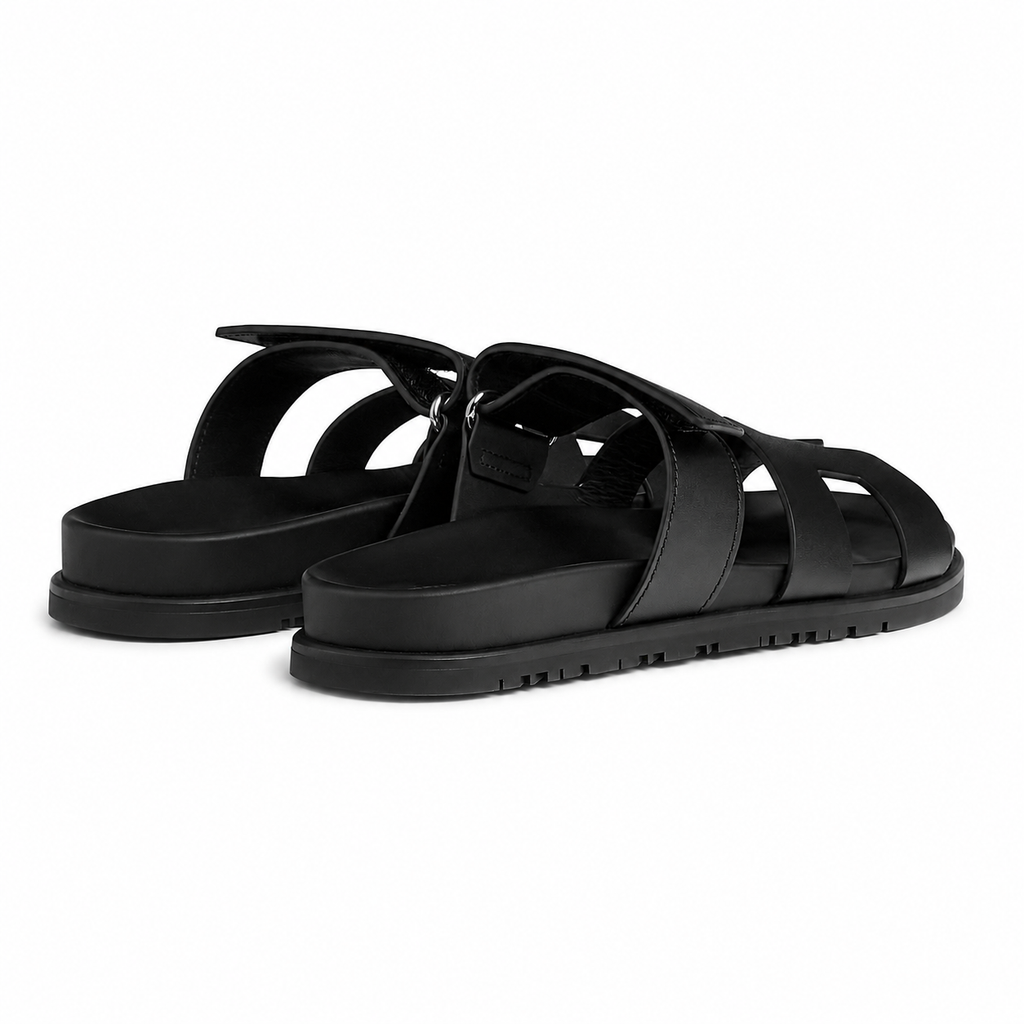 Chypre Leather Slippers – Black