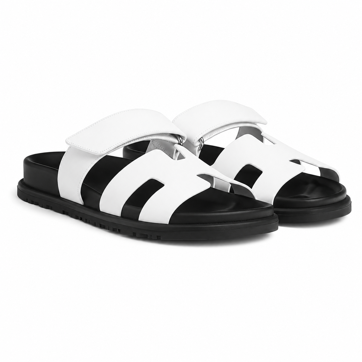 Chypre Leather Slippers – White
