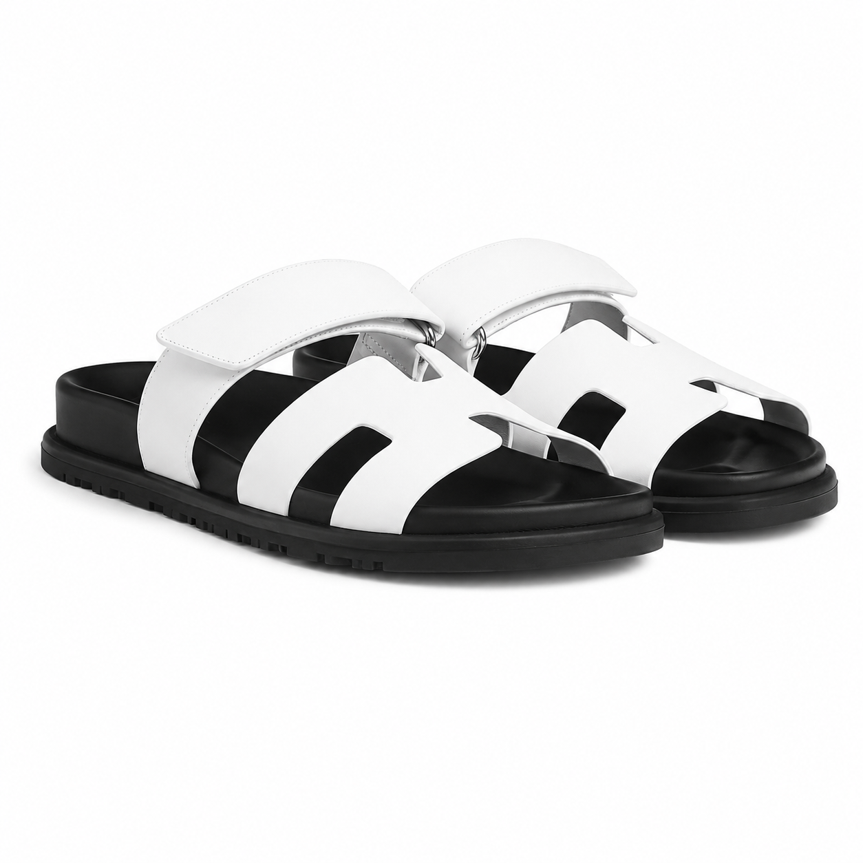 Chypre Leather Slippers – White
