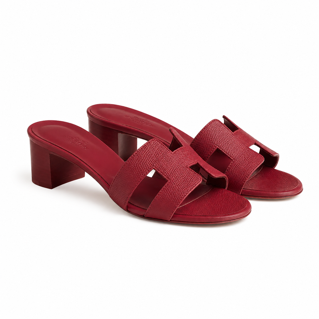 Oasis Leather Slippers – Raspberry Pink