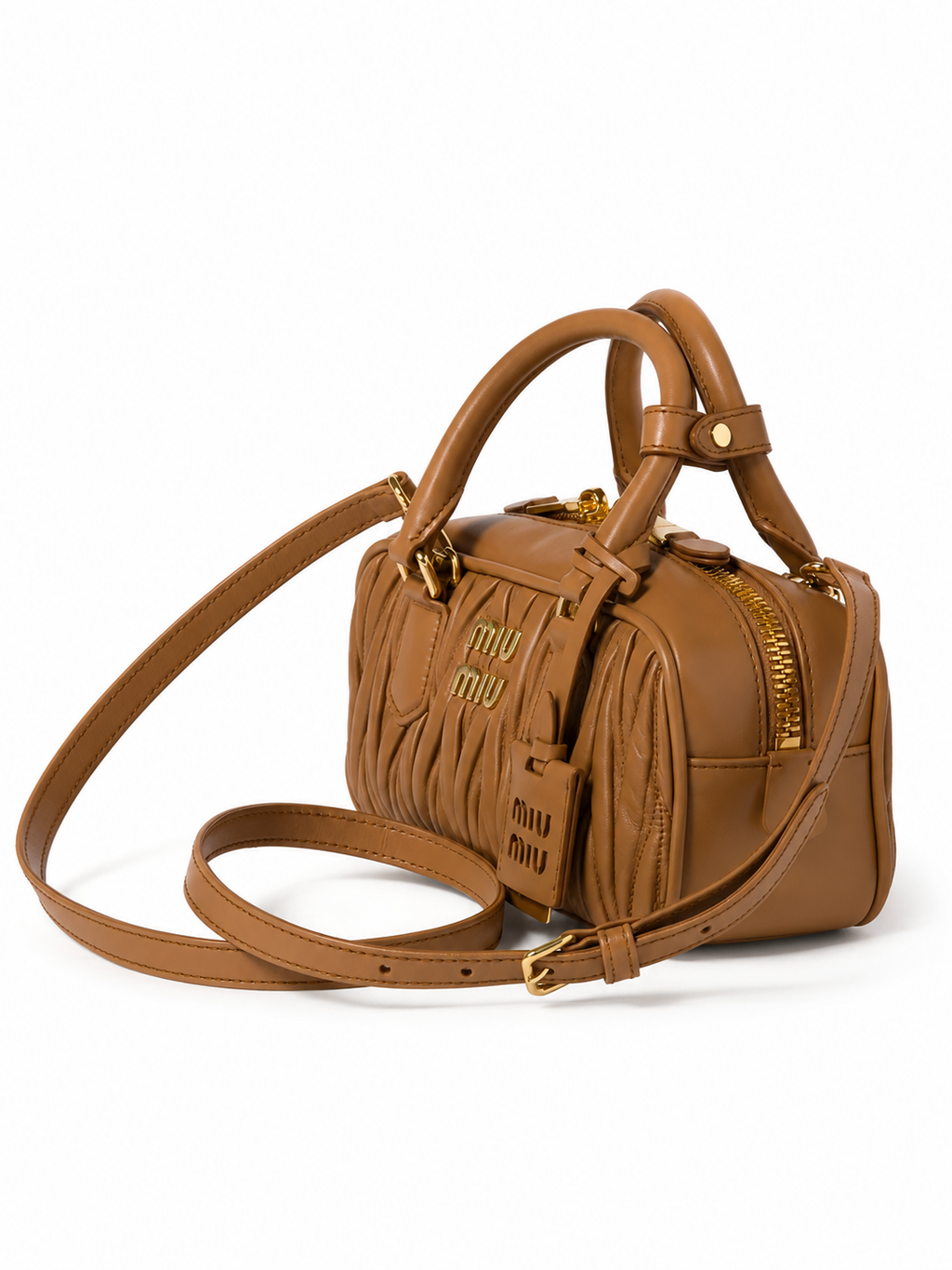 Arcadie Quilted Leather Tote Bag – Tan