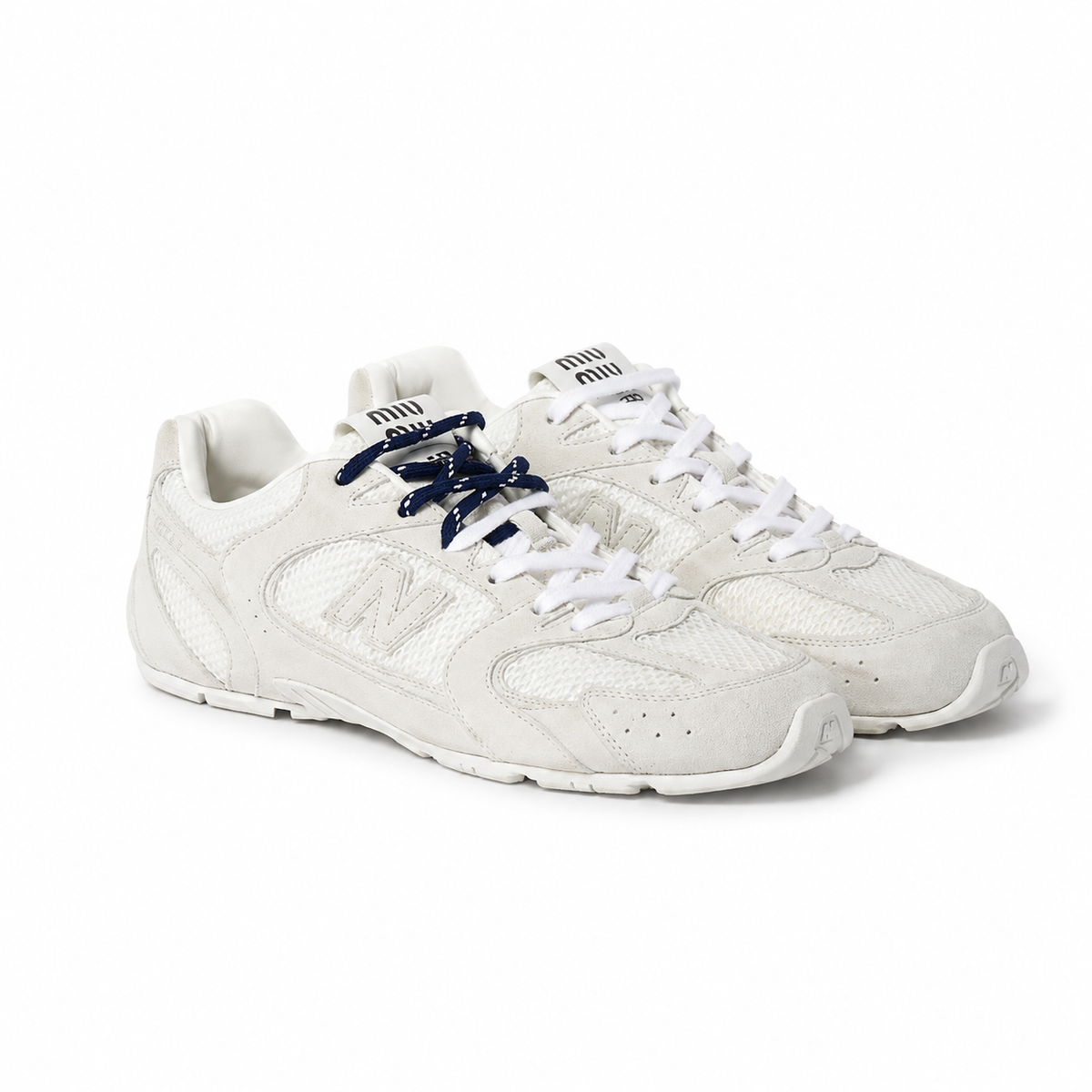 Suede and Mesh Sneakers