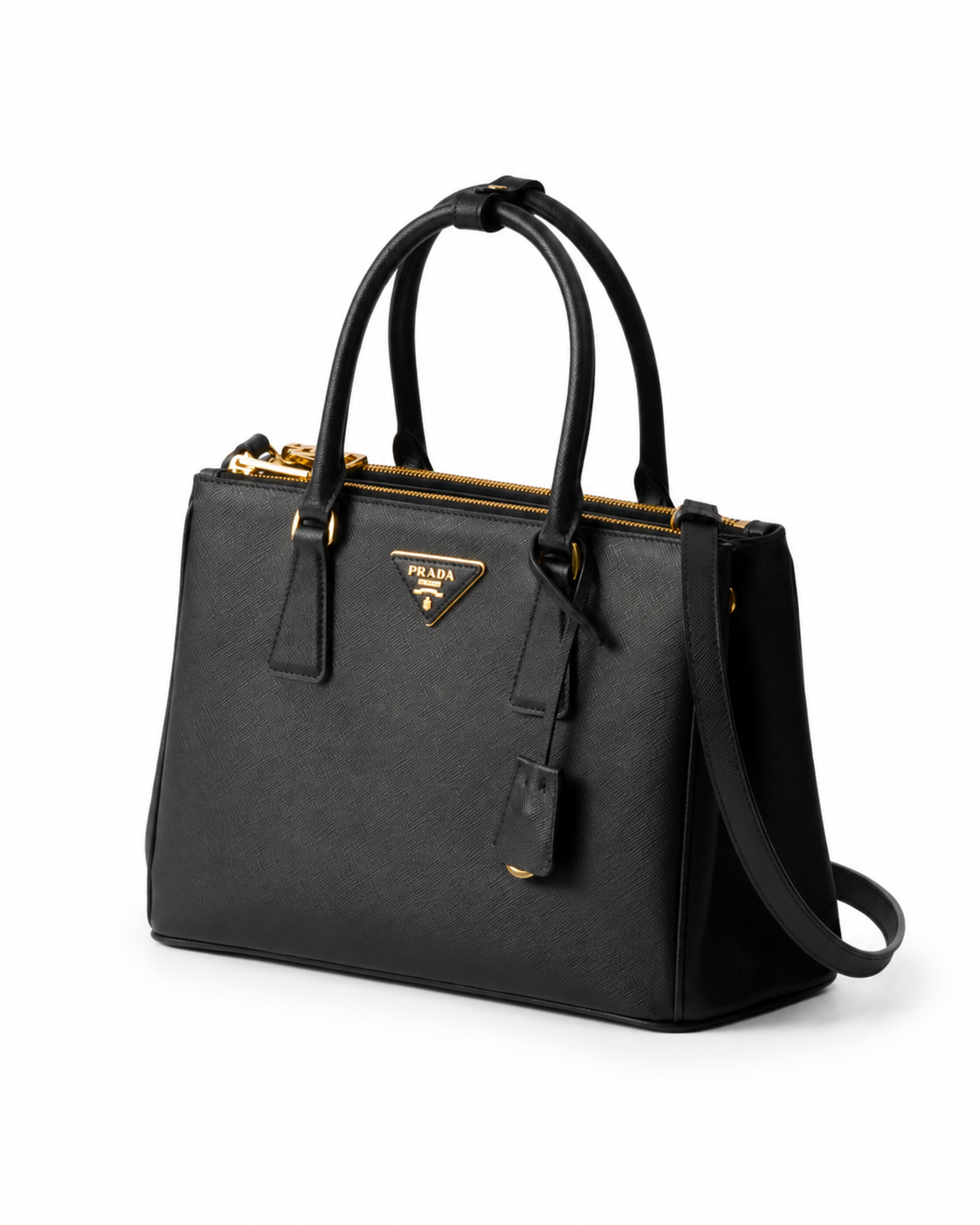 Galleria Medium Saffiano Leather Bag – Black
