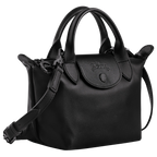 Le Pliage Xtra XS Leather Top Handle Bag – Black