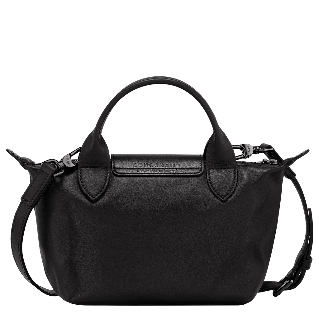 Le Pliage Xtra XS Leather Top Handle Bag – Black