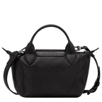 Le Pliage Xtra XS Leather Top Handle Bag – Black