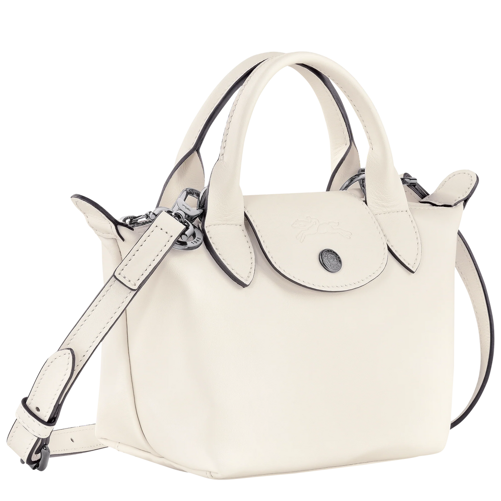 Le Pliage Xtra XS Leather Top Handle Bag – Ecru