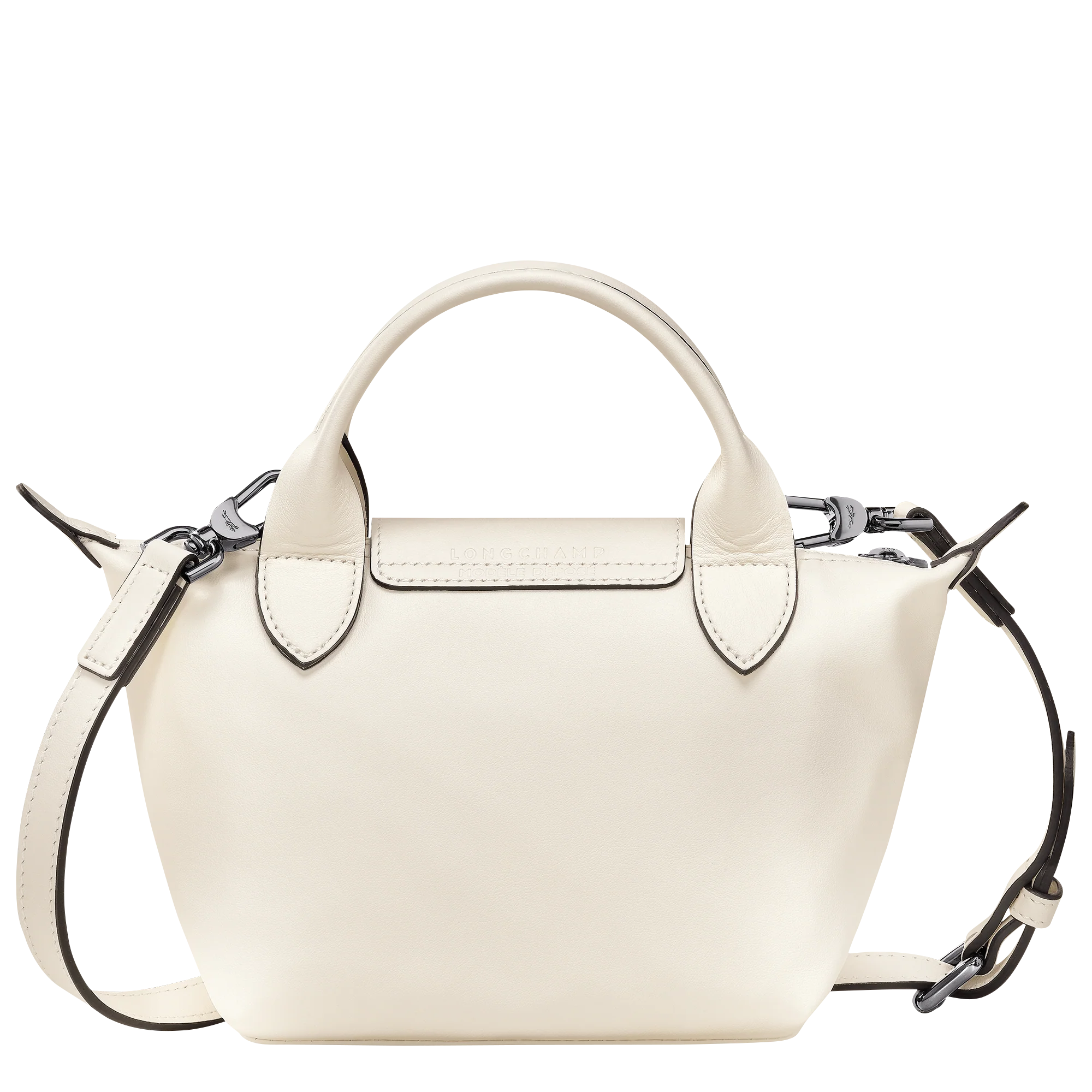 Le Pliage Xtra XS Leather Top Handle Bag – Ecru