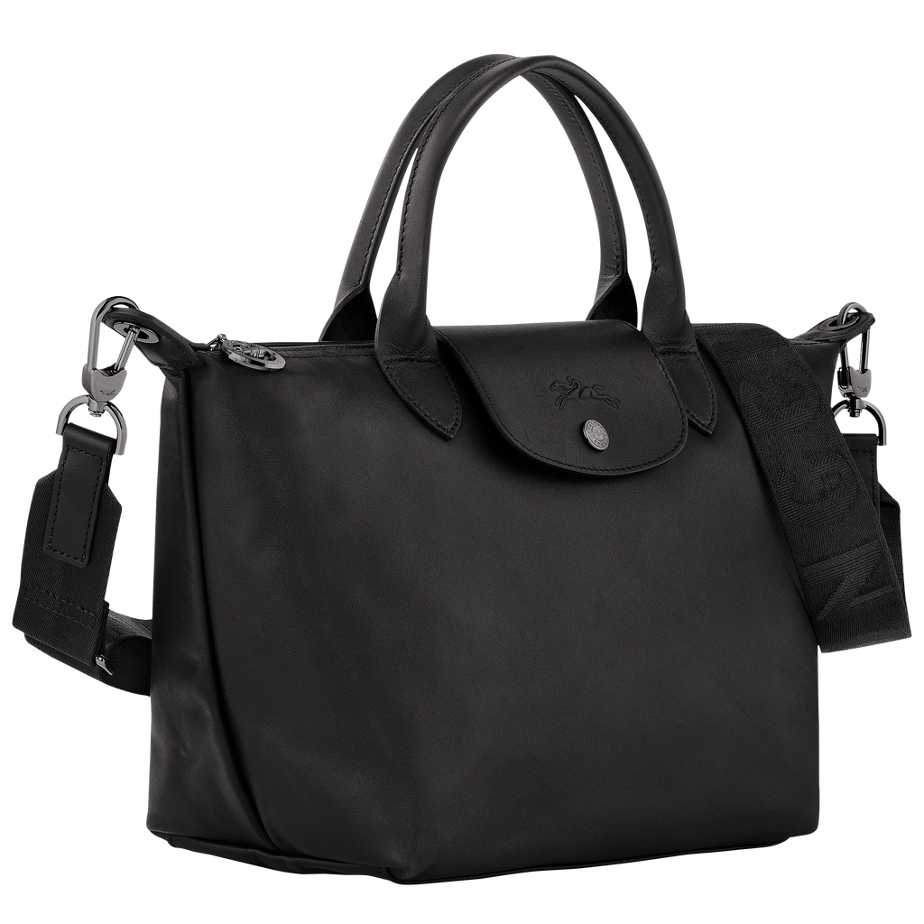 Le Pliage Xtra Small Leather Top Handle Bag – Black