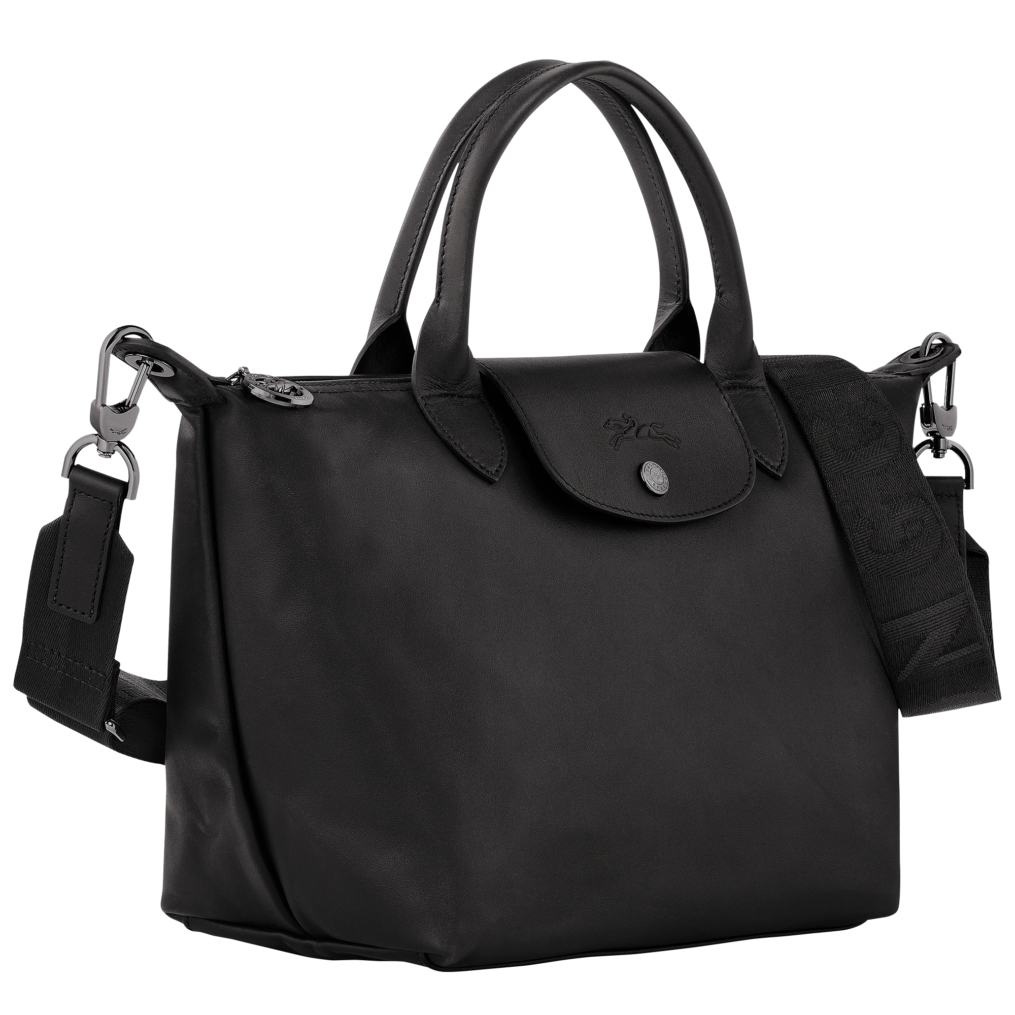 Le Pliage Xtra Small Leather Top Handle Bag – Black