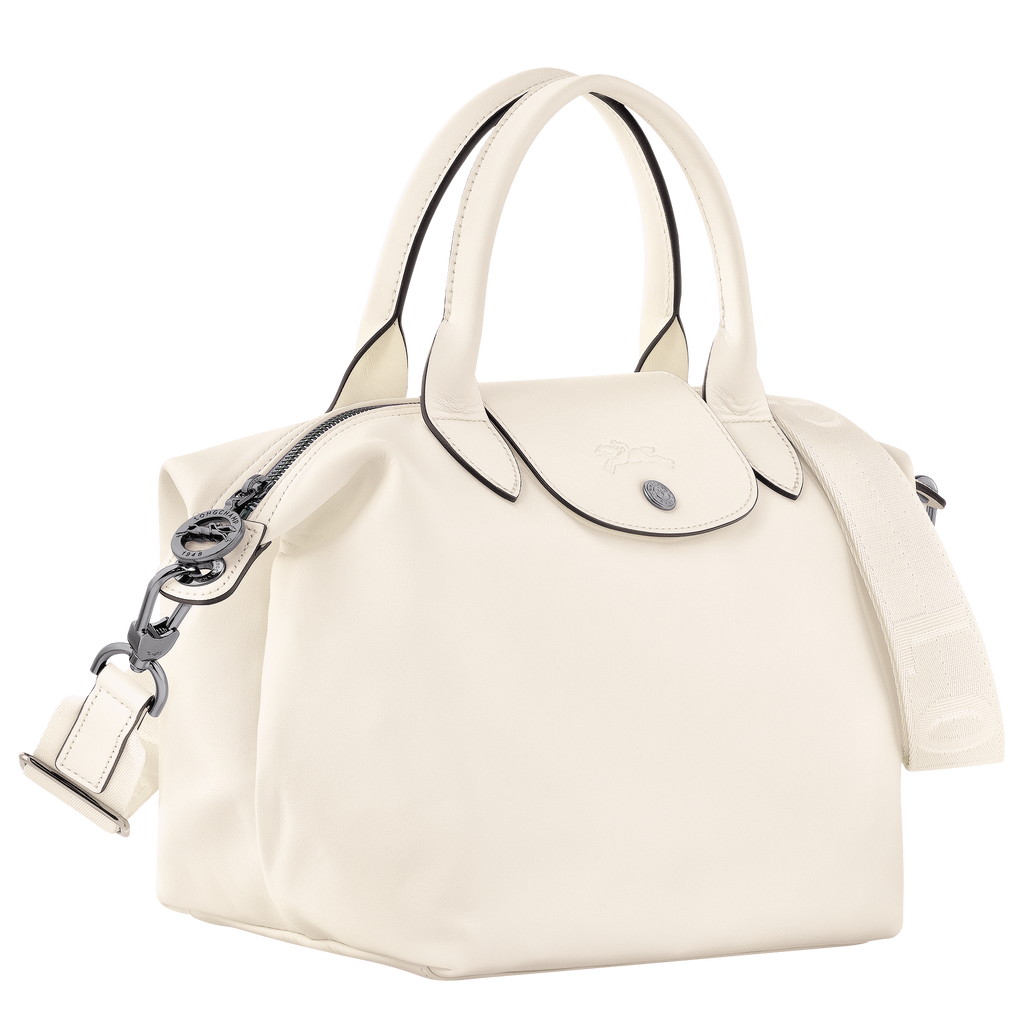 Le Pliage Xtra Small Leather Top Handle Bag – Ecru