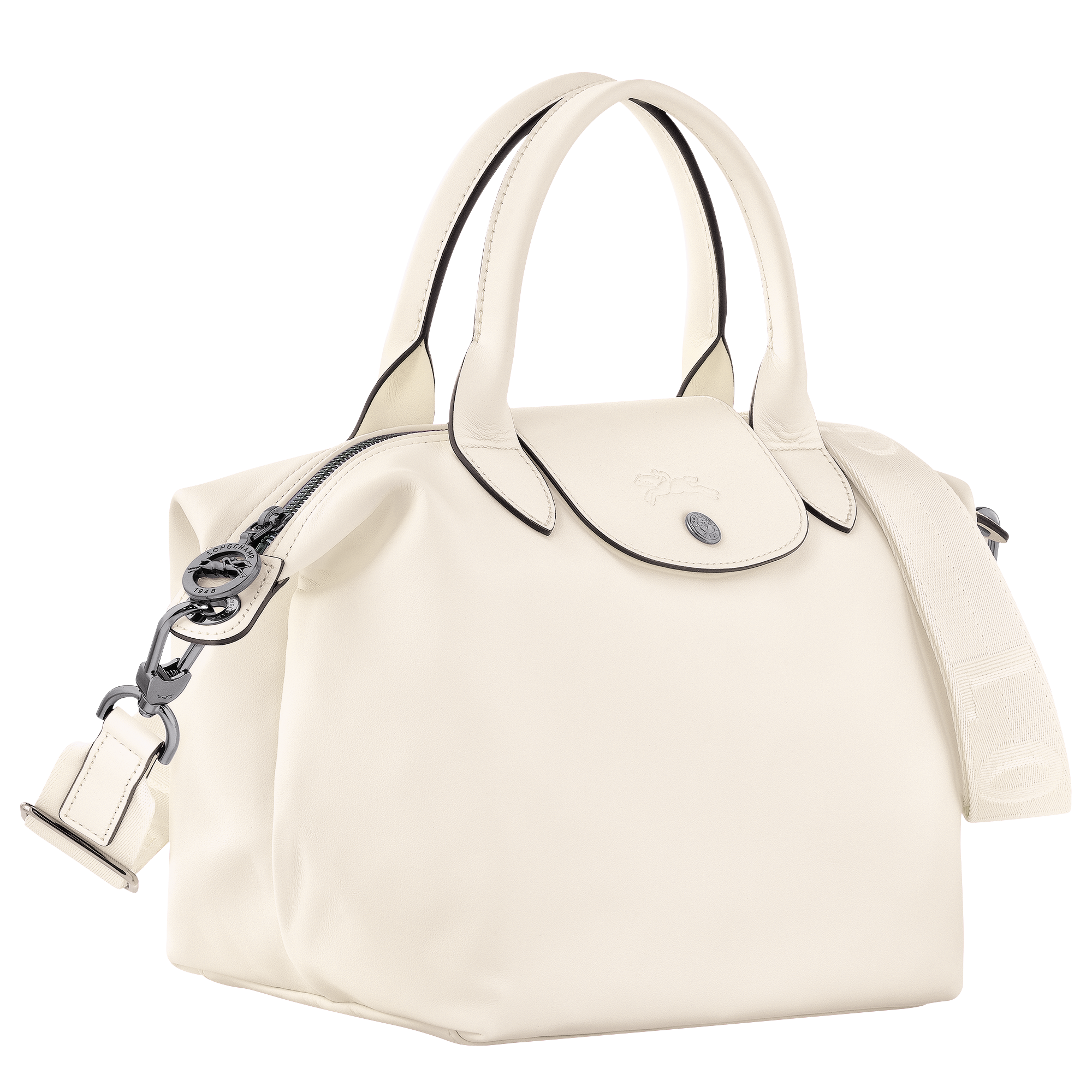 Le Pliage Xtra Small Leather Top Handle Bag – Ecru