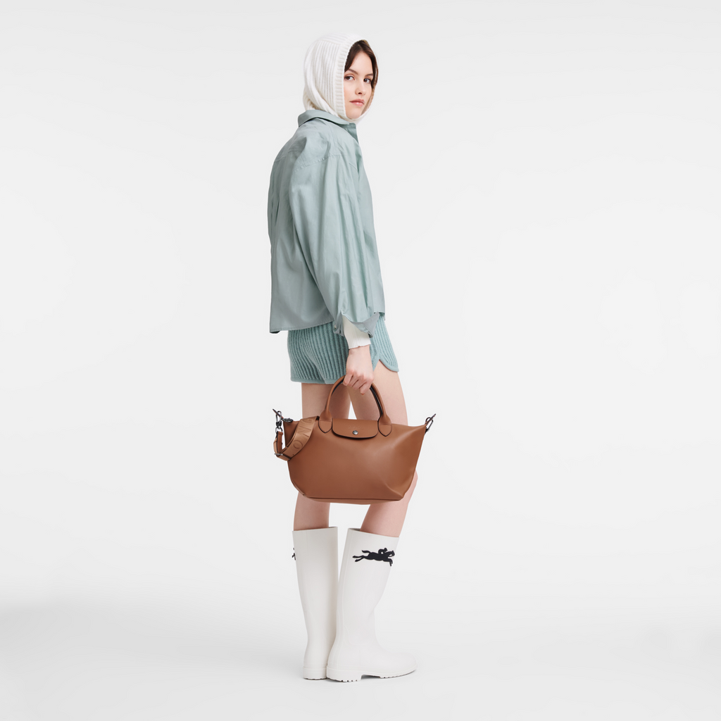 Le Pliage Xtra Small Leather Top Handle Bag – Cognac