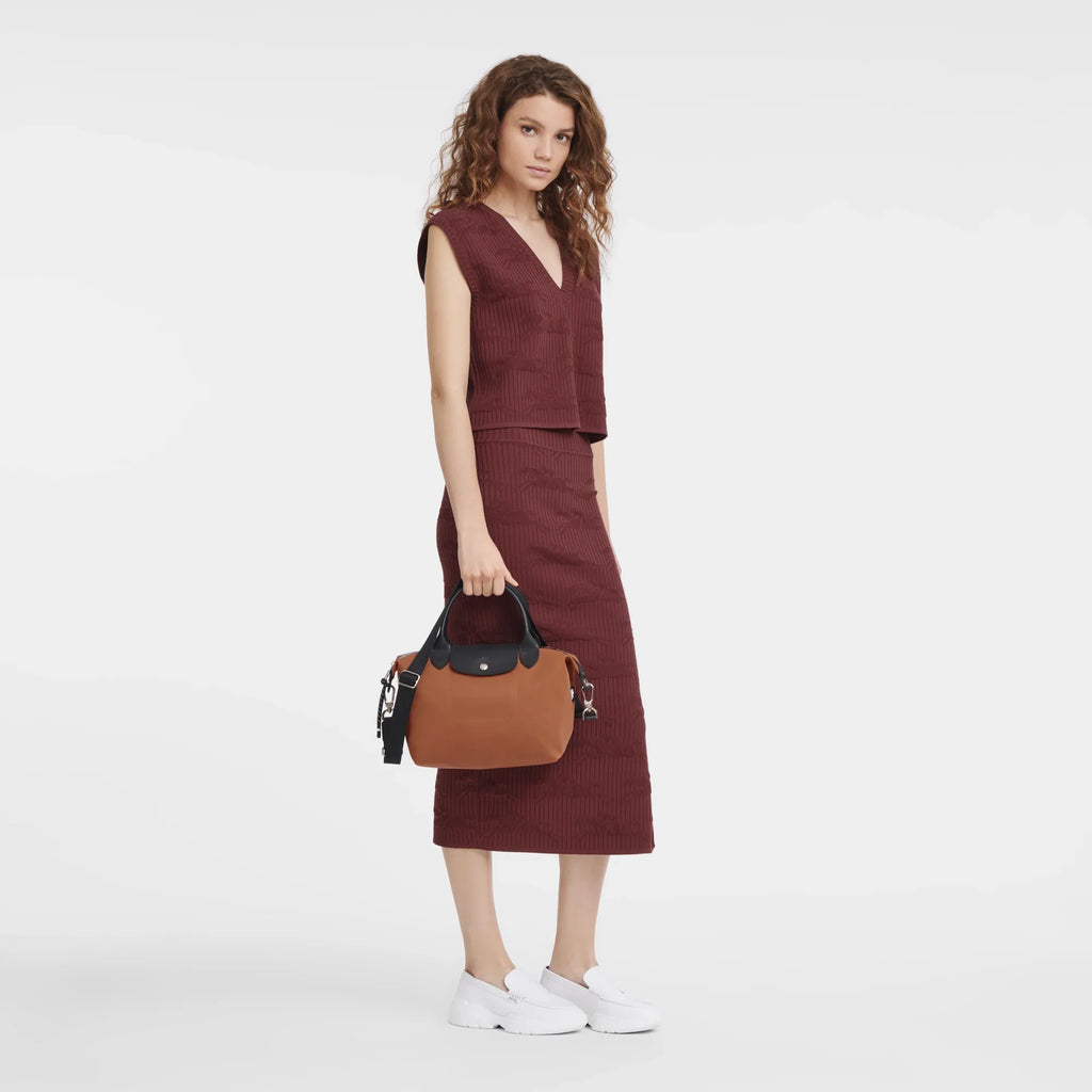 Le Pliage Energy Small Top Handle Bag – Burnt Sienna