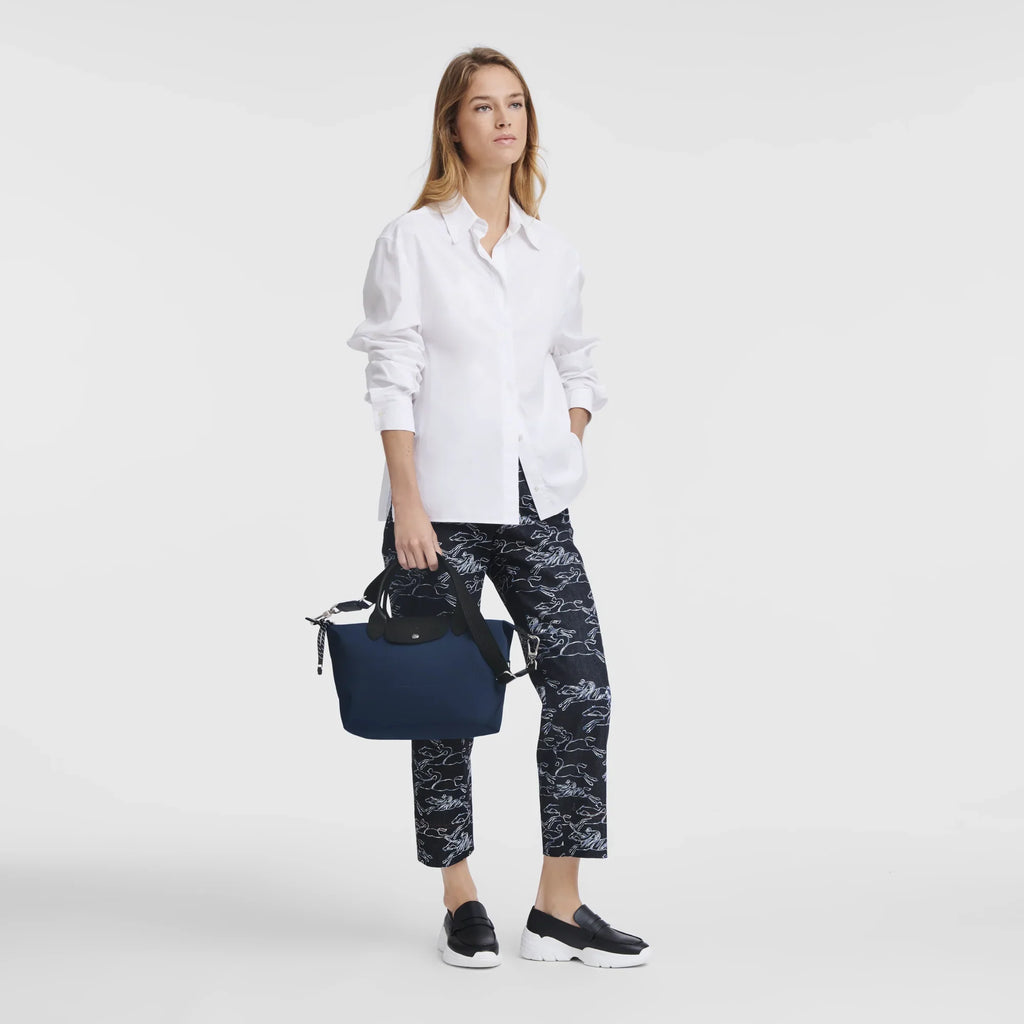 Le Pliage Energy Small Top Handle Bag – Navy Blue