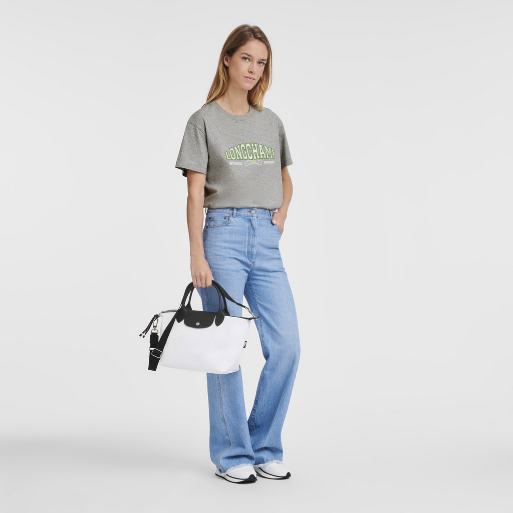 Le Pliage Energy Small Top Handle Bag – White