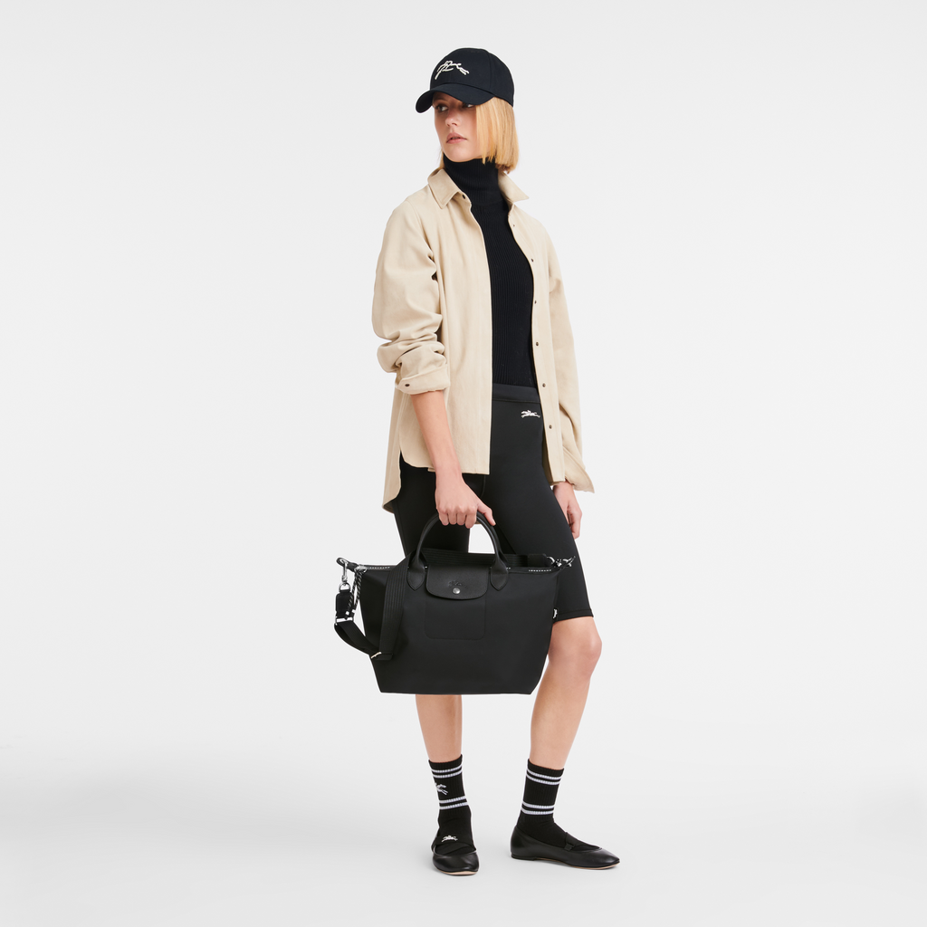 Le Pliage Energy Large Top Handle Bag – Black