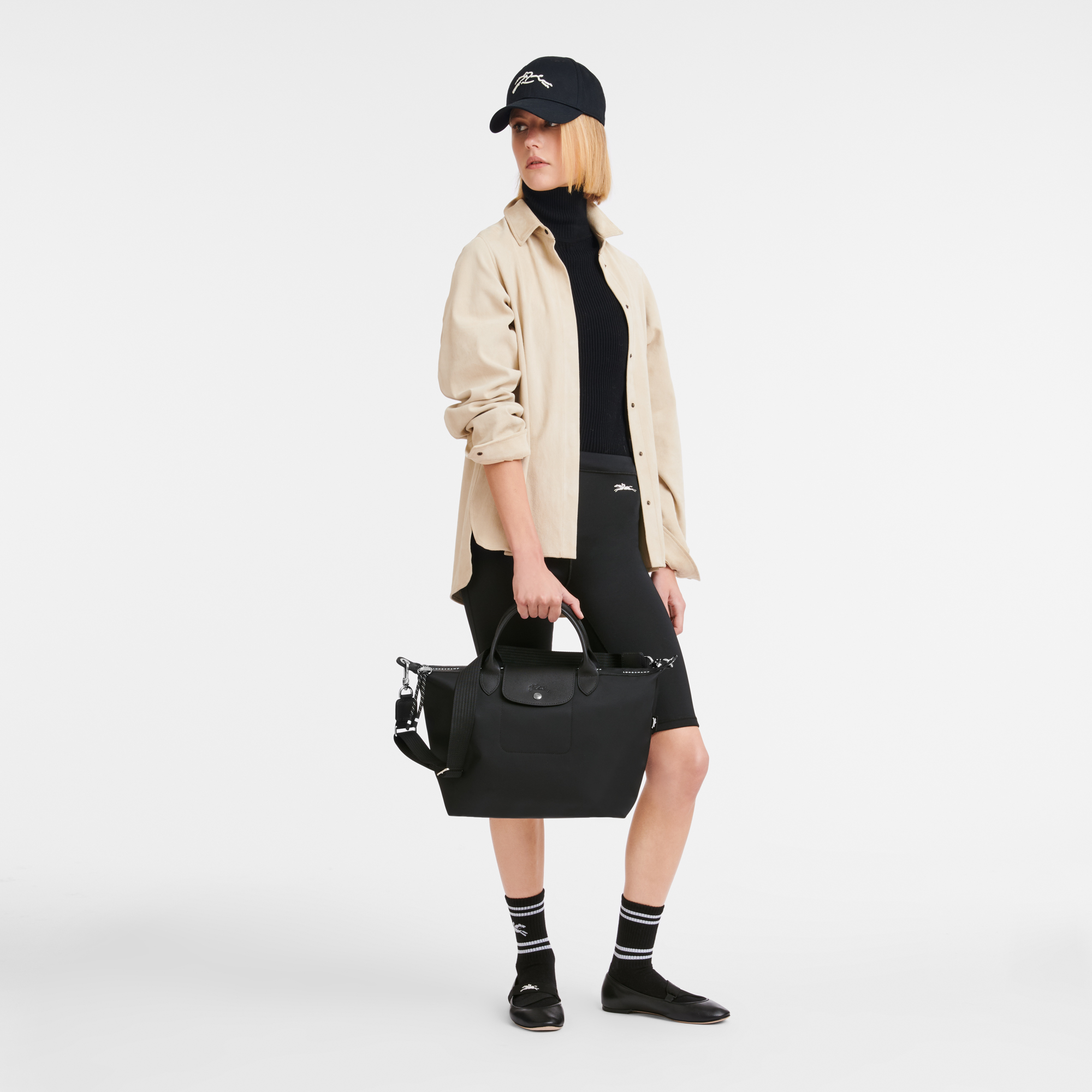 Le Pliage Energy Large Top Handle Bag – Black