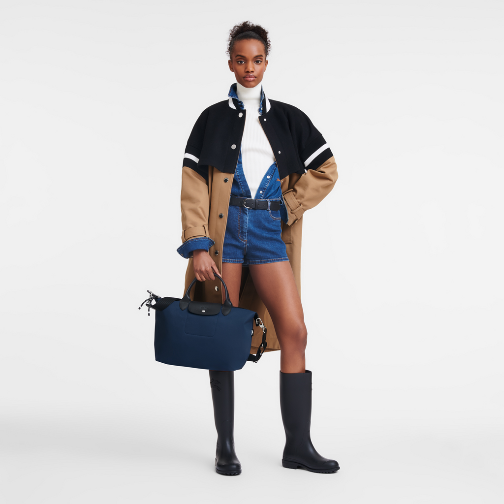 Le Pliage Energy Large Top Handle Bag – Navy Blue