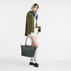 Le Pliage Green Large Tote Bag – Graphite Gray