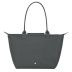 Le Pliage Green Large Tote Bag – Graphite Gray